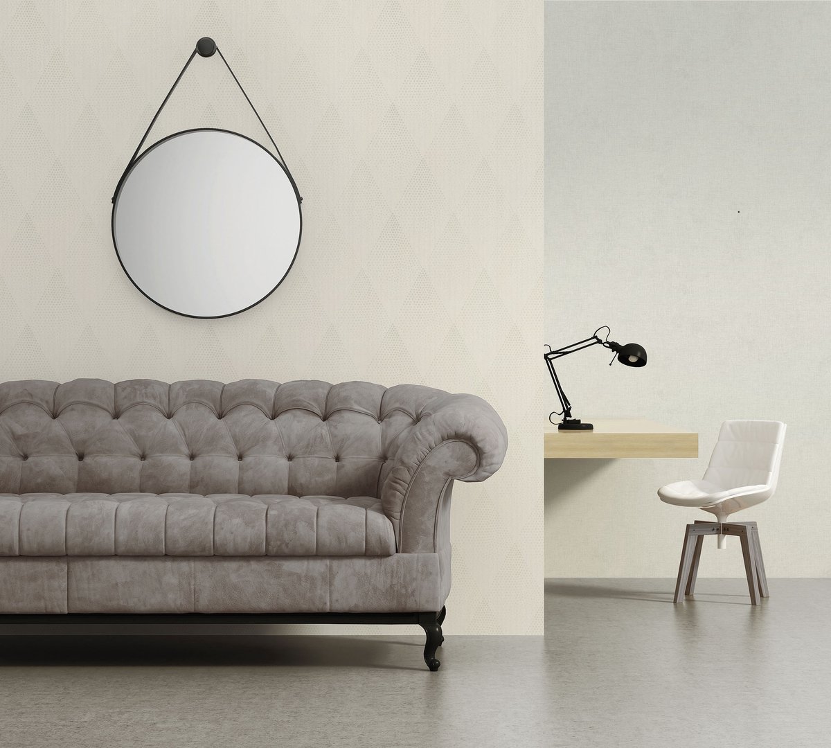 GRAFISCHE RUITEN BEHANG - Grijs Zilver Metallic Wit - AS Creation New Walls "Livingwalls"