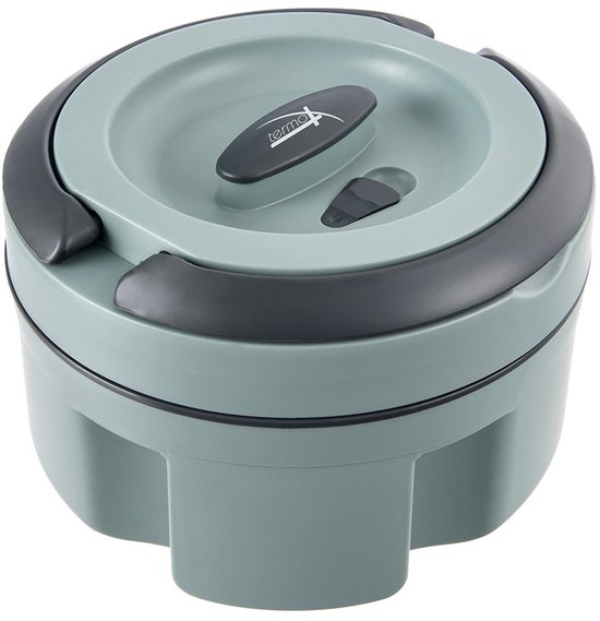 Boîte isotherme en acier inoxydable TERMO 2,4 l - Récipient chauffant - Thermos pour déjeuner - Thermos pour soupe - Récipient alimentaire - Pot à déjeuner