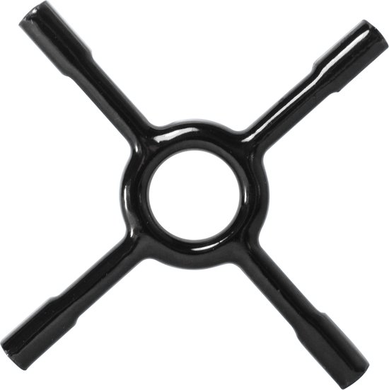 Zwarte geëmailleerde 13 cm kruisvormige gaspitverkleiner.
