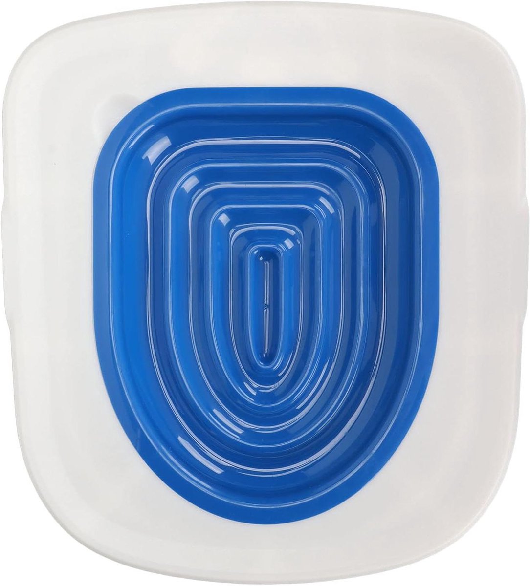 Allecto Plus - Universele Katten Toilettrainingsset - Eenvoudig Trainen - Hoog Draagvermogen - Afneembaar Ontwerp - Wit dienblad 1 Blauw.