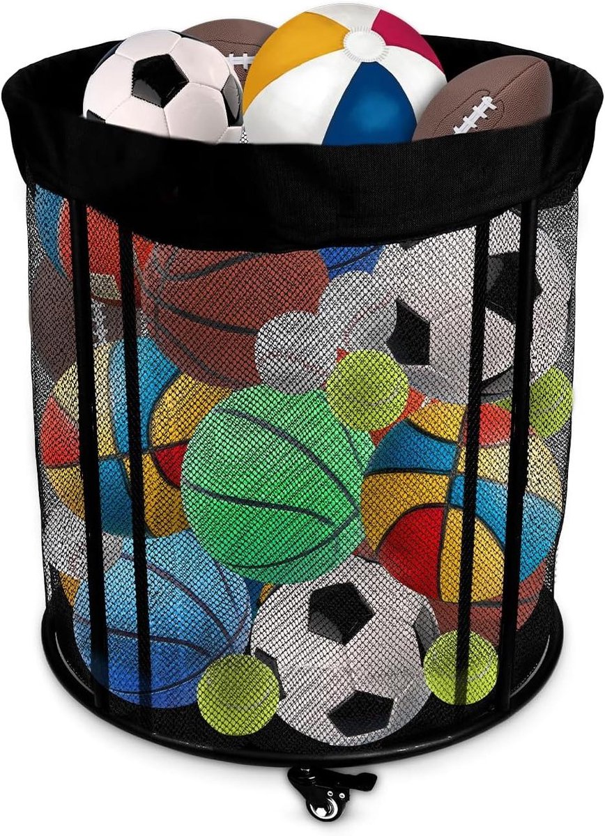 Opbergrek voor ballen: Basketbal Organizer, 5-laags Garagebal-Organizer