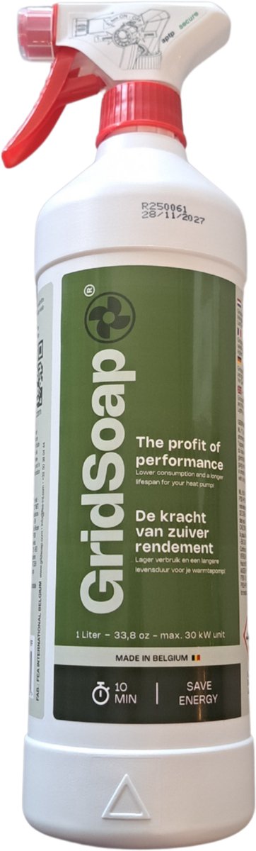 Goedkoopste Gridsoap Grielzeep 1 liter met handsprayer - Warmtepomp reiniger