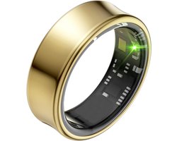 Focus® S2 Smart Ring - Mat Goud - Maat 9 - AI Coach - Hartslag - Menstruatiecyclus - Slaap Monitor - Herstelscore - Slimme Ring - Sport Prestatie - Stappenteller -IP68 Waterdicht - O2 Meting - Dames - Heren - Wearables - Oplaad Case - beschermring