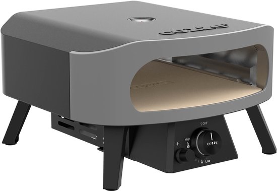 Cozze® 13" Classic pizza oven gas 30 mbar - krachtige 6,0 kW gas pizzaoven met U-vormige RVS brander, automatische ontsteking, thermometer en cordieriet pizzasteen - authentieke pizza’s in 2 minuten - ideaal voor buiten koken — afbeelding 3