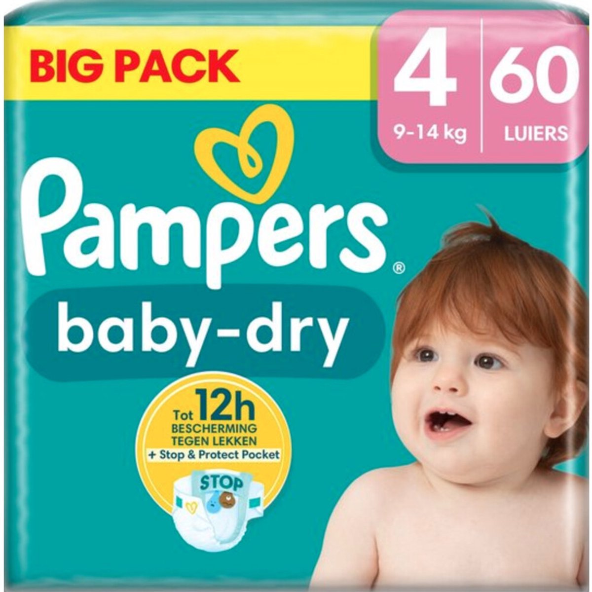 Pampers - Baby Dry - Maat 4 - Mega Pack - 120 stuks - 9/14 KG