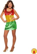 Rubie's Verkleedkostuum Paillettenjurk Dames Multicolor Mt 40