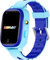 DEPLAY 4G KidsWatch - Smartwatch Kinderen - GPS Tracker - Smartwatch Kind - Hartslag en Bloeddrukmeter - Videobellen - Camera - GPS Horloge Kind - Kinder Smartwatch - Incl. simkaart en E-Book - Blauw
