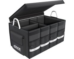 Nince Kofferbak Organizer – Opvouwbare Auto Organizer – Waterdicht – 63L – Zwart