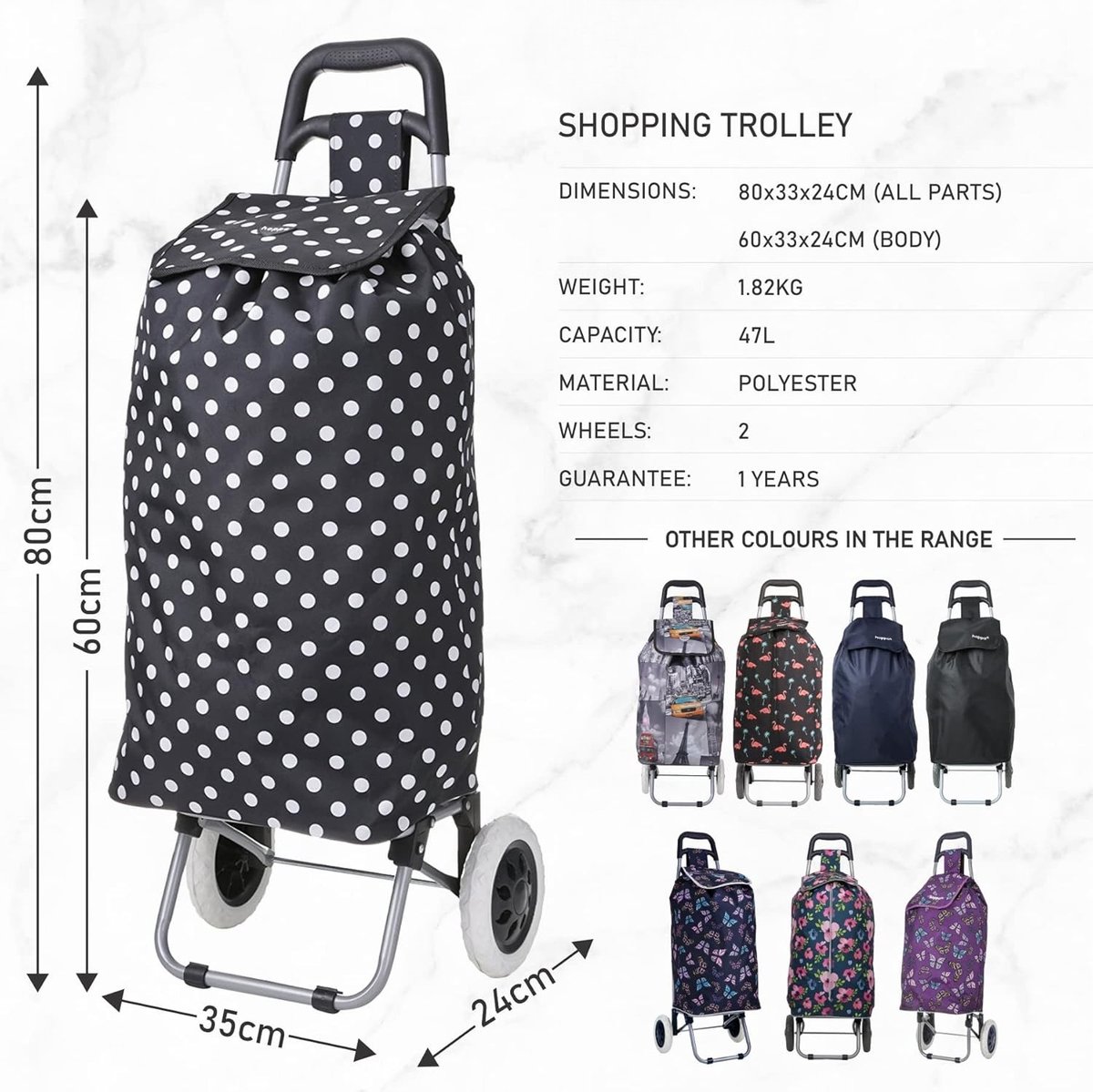 Equivera Boodschappentrolley met Koelvak - Boodschappentrolley - Boodschappen Trolley - Boodschappentrolleys