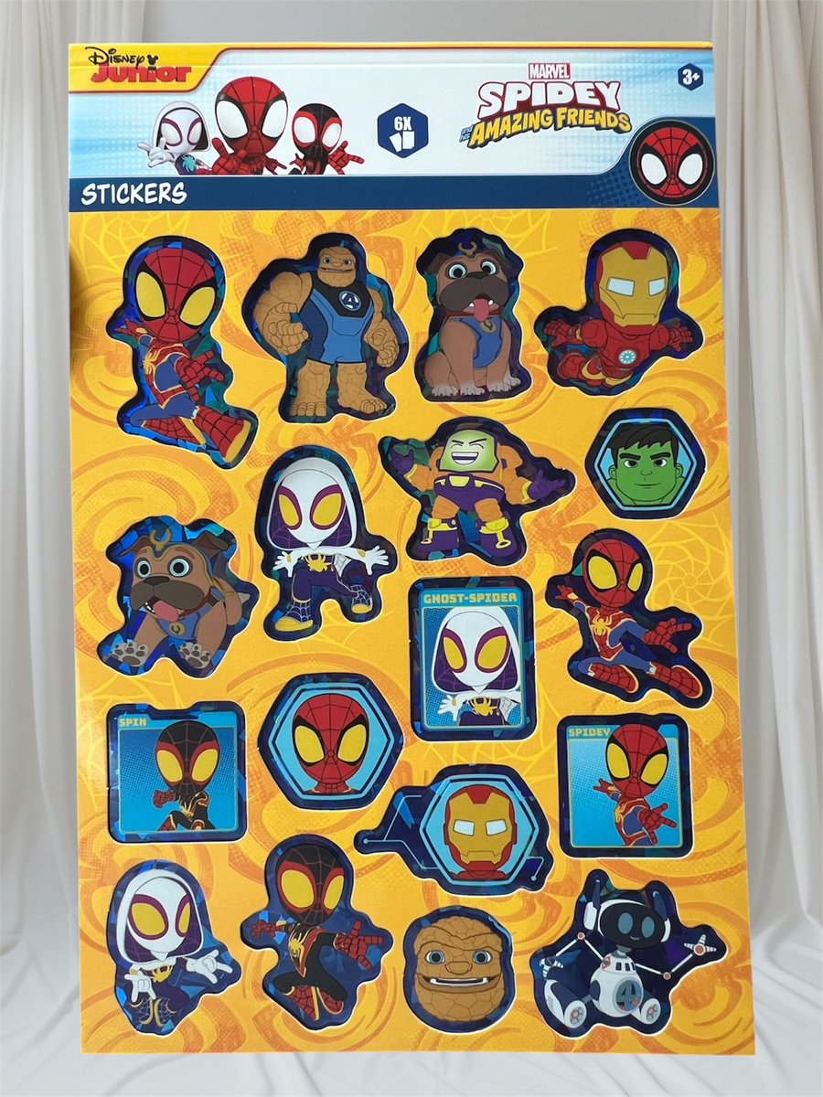 Sticker set - Marvel Spidey - Marvel stickers - 6 stickervellen - 100+ stickers - stickerboek - Disney stickers - knutselen - versiering kinderkamer - verjaardag - cadeau versiering - knutselen voor kinderen - stickers voor kinderen