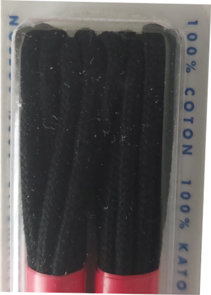 Dumco Veters - 2 Paar - Zwart - Dun Rond - Lengte 75 cm - Dikte 2,5 mm - Schoenveter