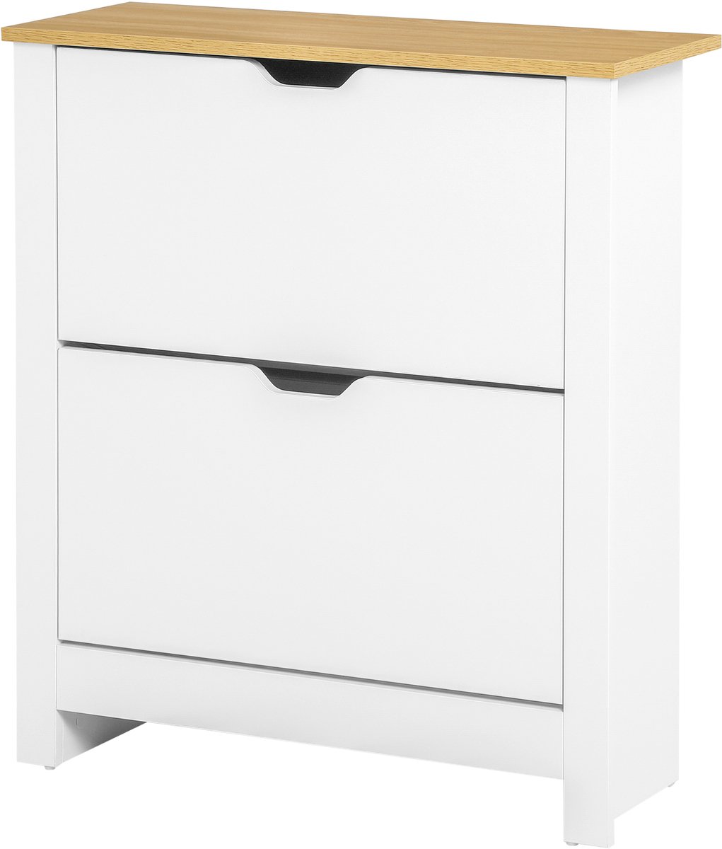HOMCOM - Schoenenkast - Spaanplaat, MDF - 72L x 26B x 80H cm - Wit