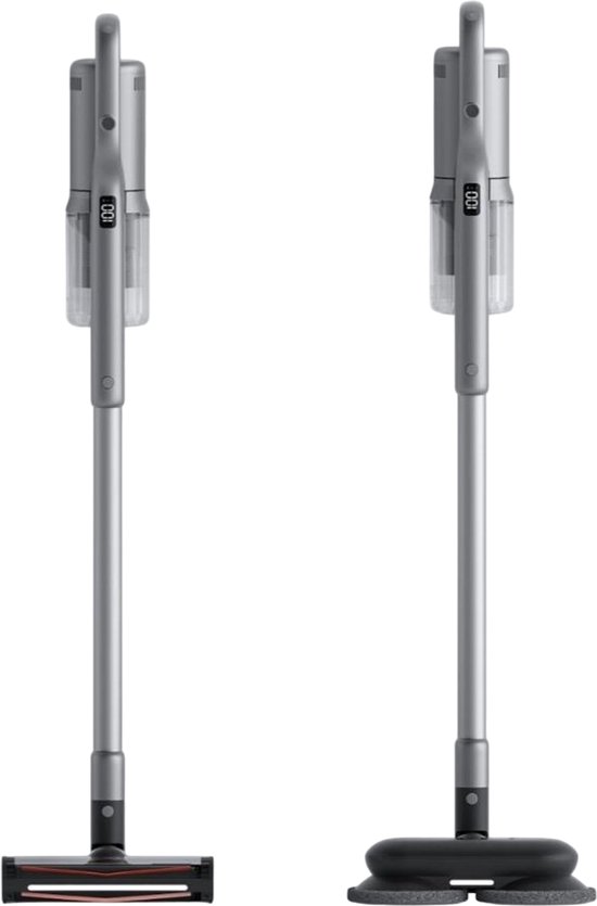 ROIDMI STEELSTOFZUIGER RS70 SILVER - De Ultieme 4-in-1 Draadloze Schoonmaakhulp: Stofzuigen, Dweilen, Poetsen én Kruimels Verwijderen in Stijl