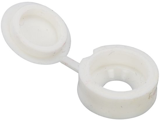 Dak&Gevel afdekkap kunststof wit – voor schroef Ø 5 mm (100 stuks)