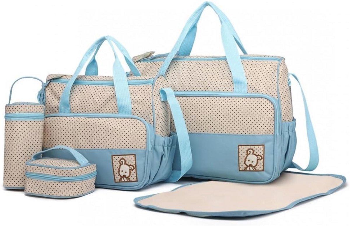 Image of 5-delige Draagtas Set voor Baby's in Lichtblauw
