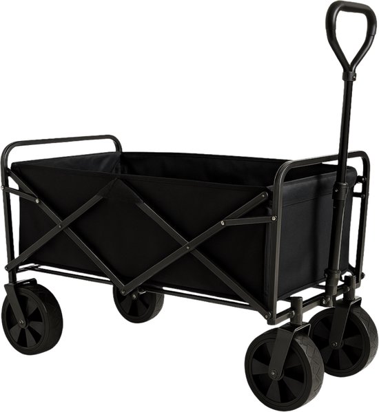 Cheqo® Opvouwbare Bolderwagen - Bolderkar Opvouwbaar - Metaal - Strand en Vakantie - Strandkar - Grote Wielen van Cheqo — afbeelding 3