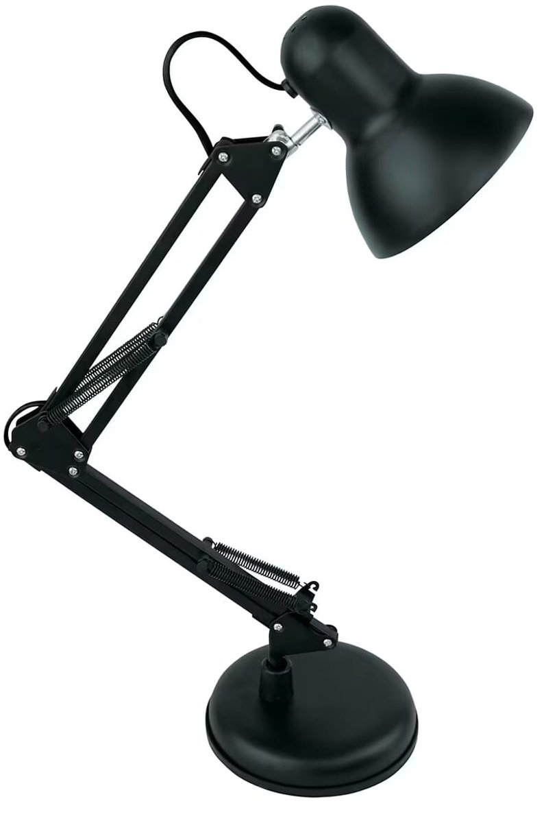 Avide LED Bureaulamp - Klassiek en Industrieel - max 60W - E27 Fitting - 100-240V - Zwart