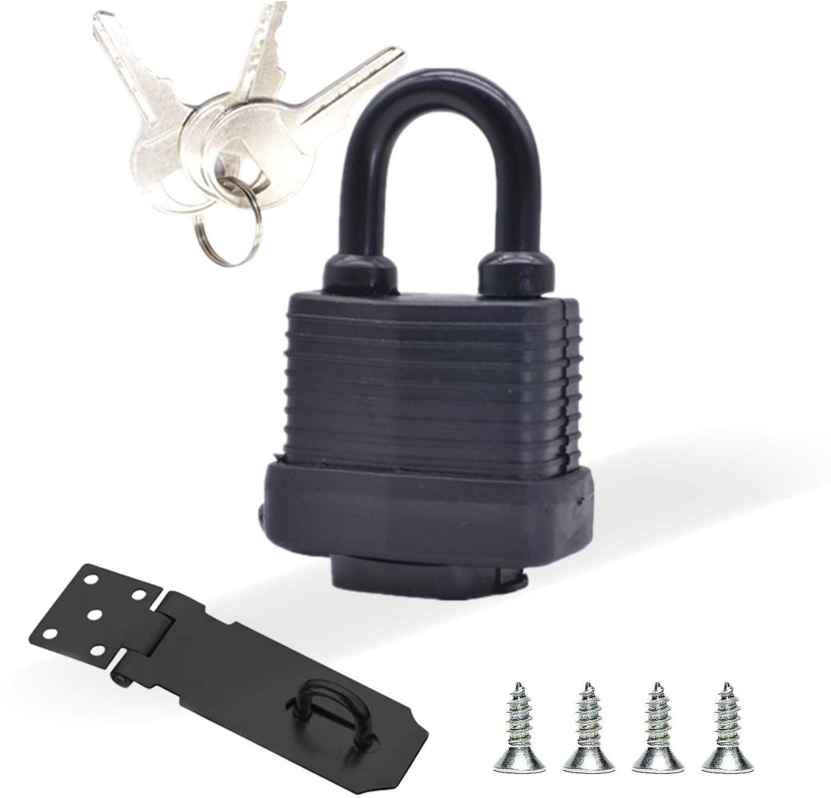 Ibenzoa® Hangslot met 3 Sleutels - Roestvrij Stalen Slot voor Gereedschapskisten & Koffers