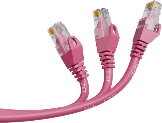 UBCPro - Câble Patch UTP CAT6 Rose 1,5M Avec Connecteurs RJ45