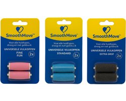 Multipack navullingen voor elektrische voetvijl (3x2 stuks) – Standaard, fijn & extra grof – Geschikt voor Scholl-apparaten