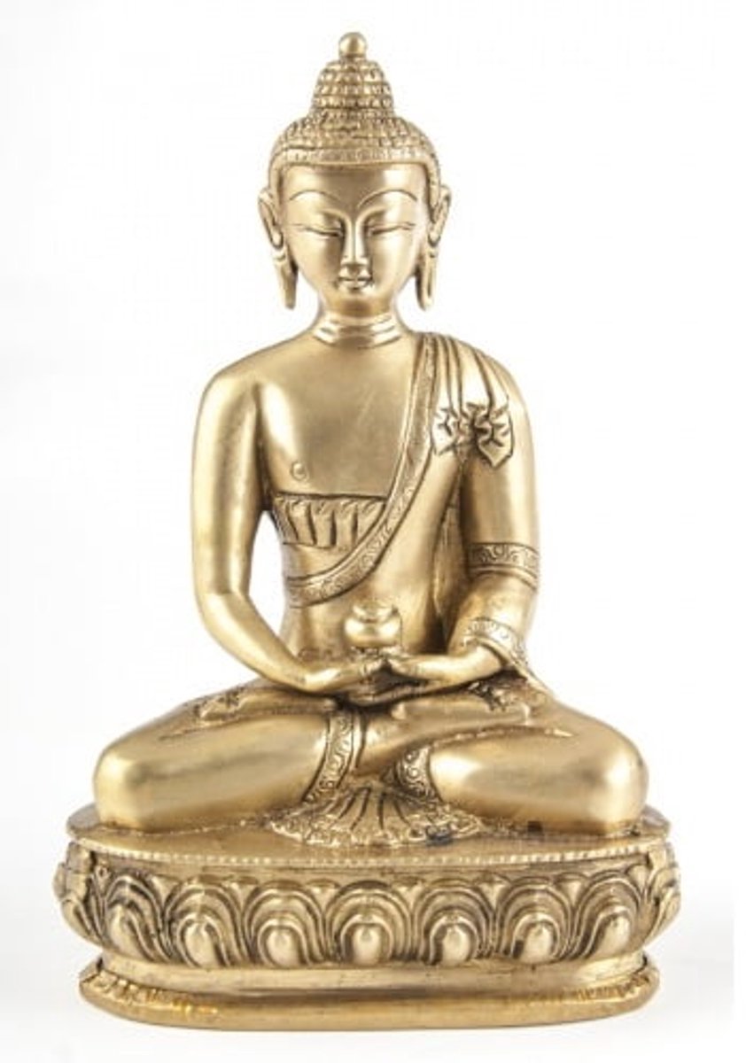 Amitabha Boeddha messing 20 cm