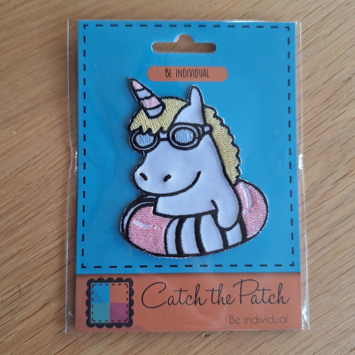 Unicorn zwemband embleem - strijk patch - Strijkapplicatie