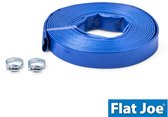 Flat Joe ® 32mm Waterslang SET - 10mtr flexibele slang 32mm - incl. 2 slangklemmen - waterafvoer - pompslang voor dompelpomp