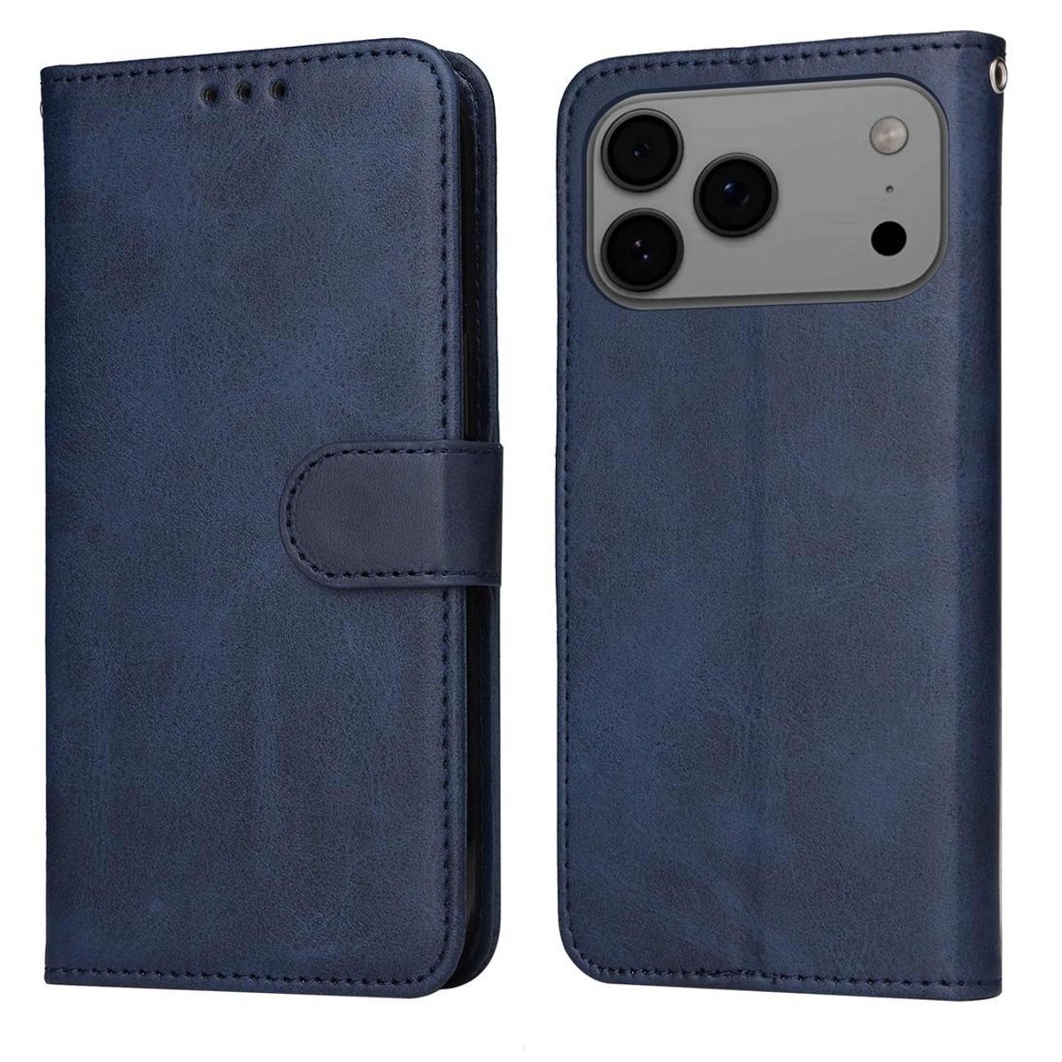 Mobigear Telefoonhoesje geschikt voor Apple iPhone 17 Pro Max Hoesje | Mobigear Wallet Bookcase Portemonnee | Pasjeshouder voor 3 Pasjes | Telefoonhoesje voor Pinpas / OV Kaart / Rijbewijs - Blauw