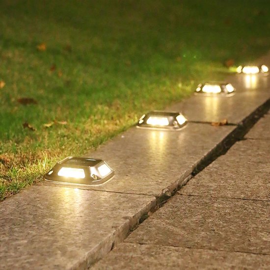 Buitenlamp op zonne-energie, verlichtingssysteem, IP68 waterdicht, voor landschap, tuin, straat, terras, gazon, enz. (gele kleur