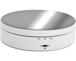 Elektrisch draaiplateau Wit - Draaischijf - Elektrisch draaiplateau - Draaiplateau voor fotografie - Draaiplateau voor producten