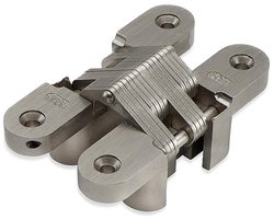 Scharnier - Vernikkeld - Zamac - Dulimex - Onzichtbaar SOSS ronde hoek nikkel 117,5x25,4 mm, zware toepassing