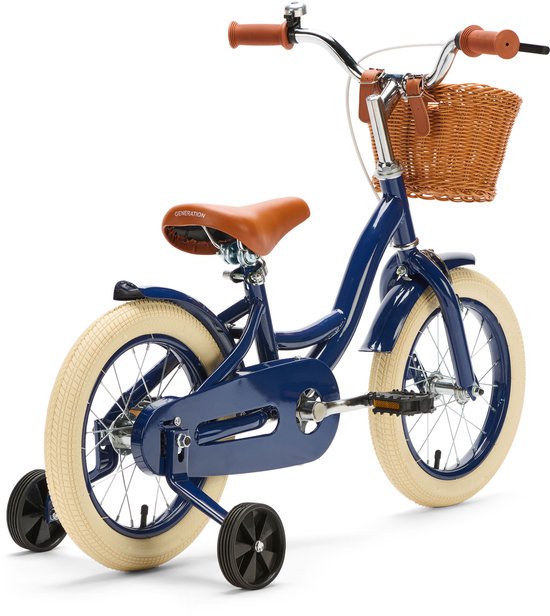 Generation Blanco 14 inch Donkerblauw - Kinderfiets met Mandje van Generation Blanco — afbeelding 3