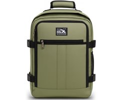 CabinMax Metz Reistas – Handbagage 24L Wizz Air – Rugzak Transavia - Schooltas - 40x30x20 cm – Compact Backpack – Lichtgewicht – Bodo Groen