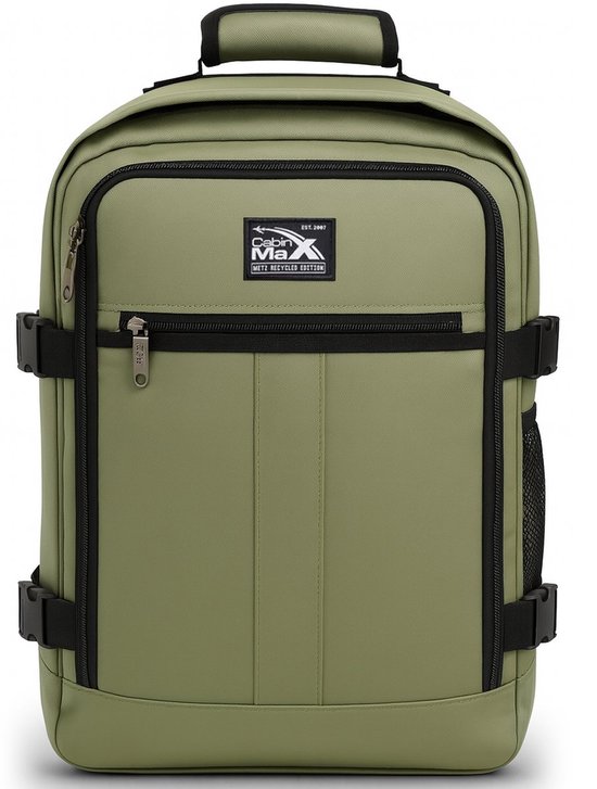 CabinMax Metz Reistas – Handbagage 24L Wizz Air – Rugzak Transavia - Schooltas - 40x30x20 cm – Compact Backpack – Lichtgewicht – Bodo Groen