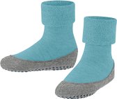 FALKE Cosyshoe Teens Noppen op de zool wol huissokken kinderen blauw - maat 29-30