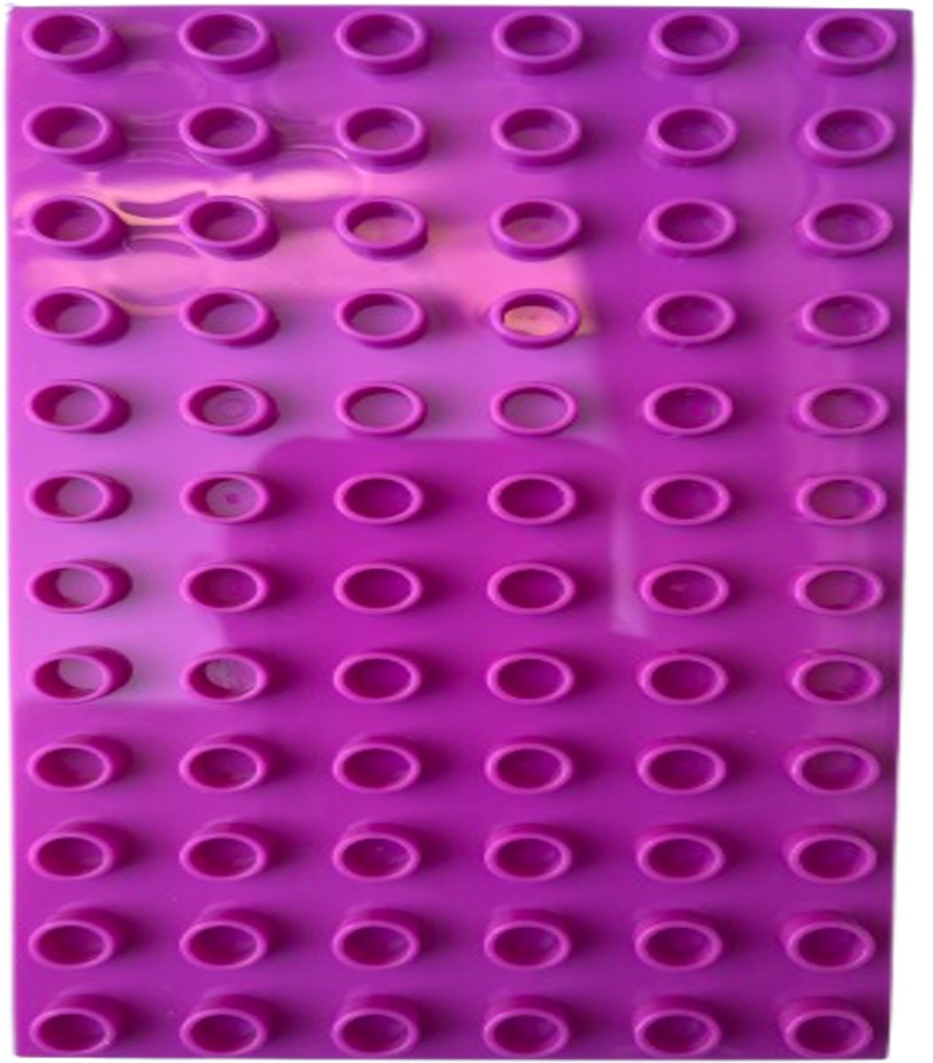 Bouwplaat 6x12 Noppen – Magenta – Basisplaat – Geschikt voor Grote Bouwstenen – Brian’s Toys