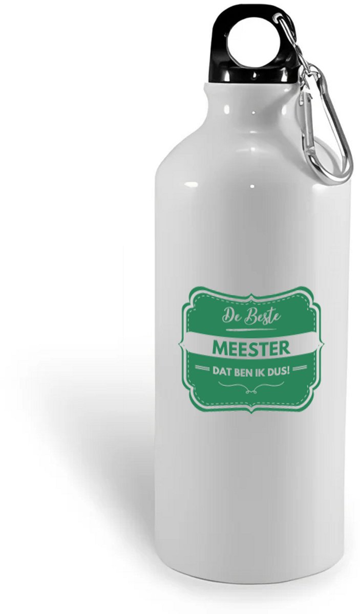 Hacebo® - De beste meester waterfles - Meester - beste meester - school - verjaardagscadeau - afscheidscadeau - water fles - 400ML