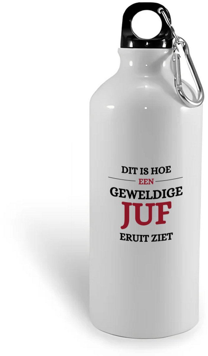 Hacebo® - Geweldige juf eruit ziet waterfles - Juf - beste juf - school - verjaardagscadeau - afscheidscadeau - kado - water fles - 400ML