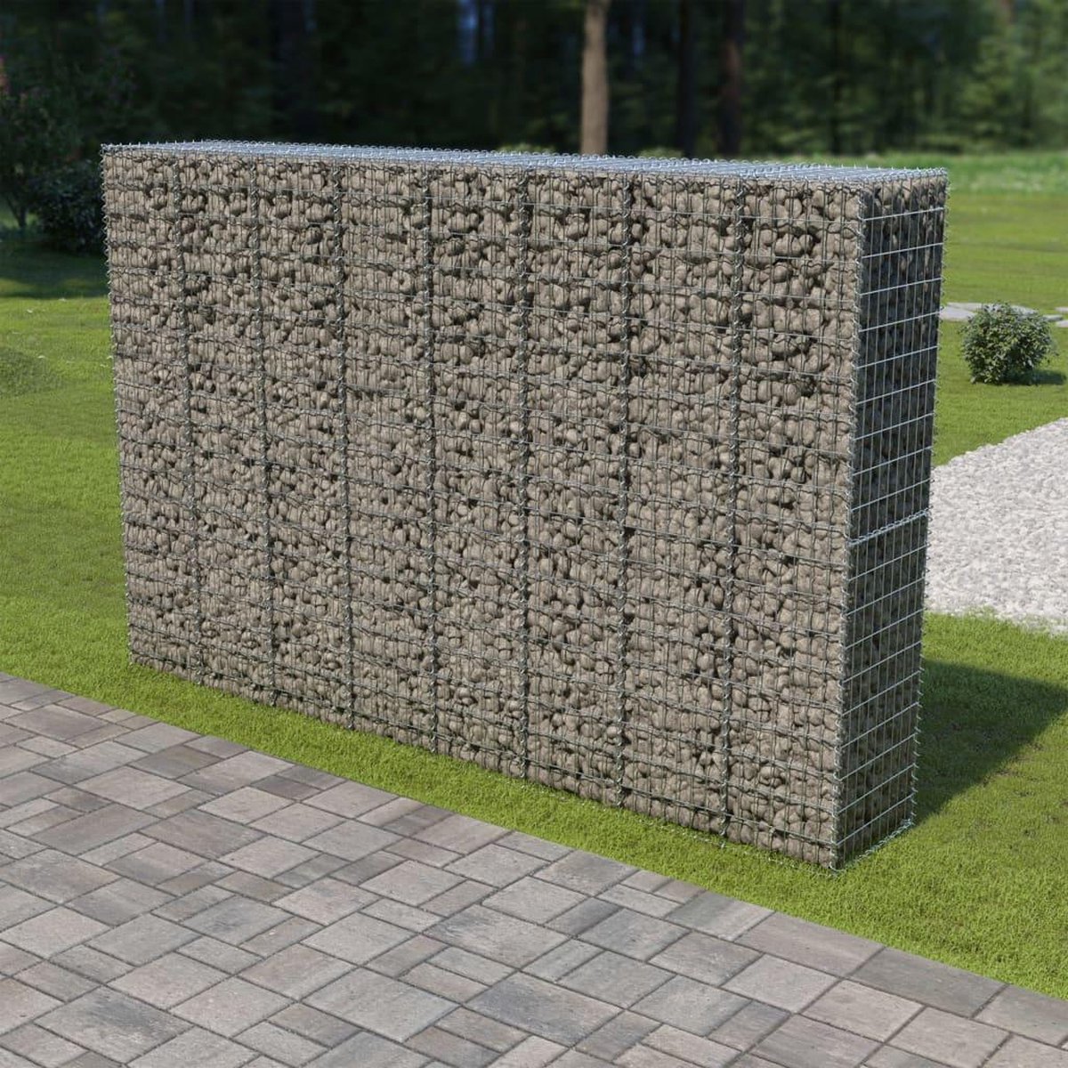 vidaXL Schanskorf muur met deksels 300x50x200 cm