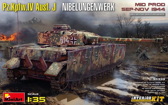 MiniArt Modelbouwpakket Militaire voertuigen - 35339 Pz.Kpfw.IV Ausf. J Nibelungenwerk. Mid. With Interior Plastic - 1:35 -