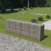 vidaXL Schanskorf muur met deksels 300x50x100 cm gegalvaniseerd staal