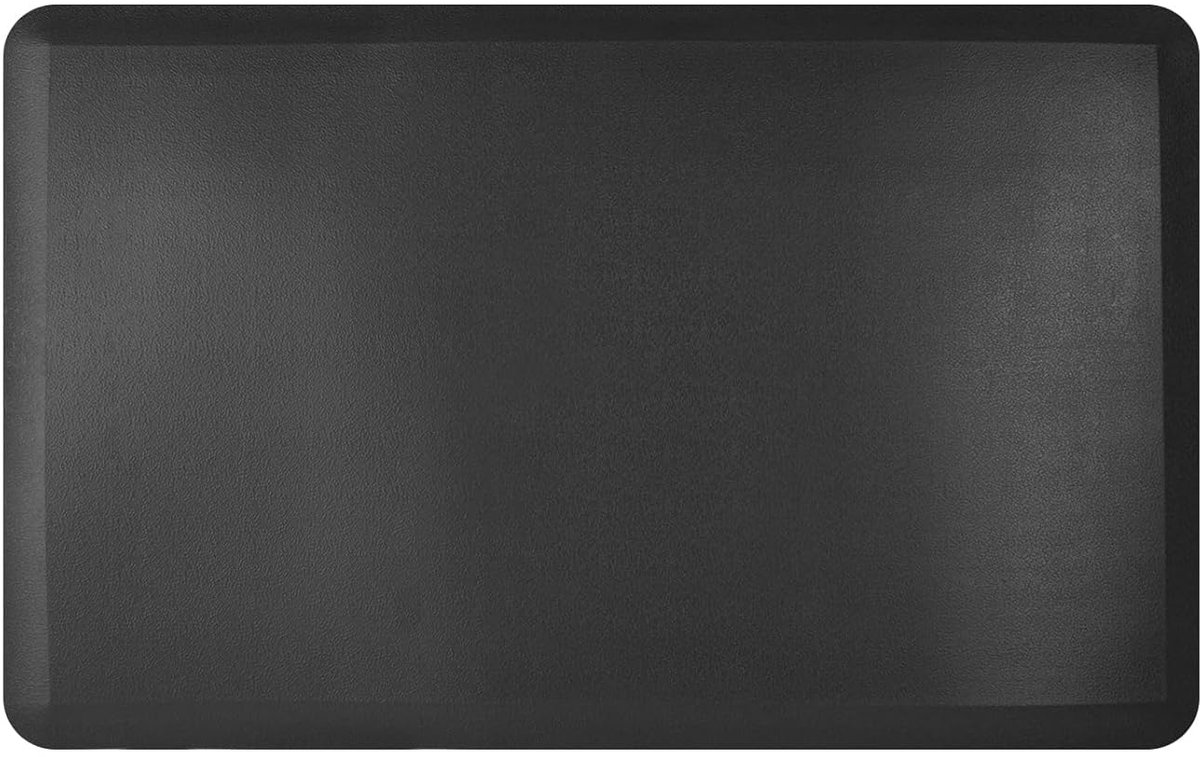 Dikke anti-vermoeidheid keukenmat - 1 stuk - zwart - rubber