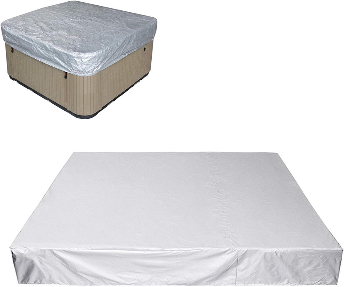 Housse Thermique Imperméable Pour Jacuzzi - Housse De Protection Carrée Imperméable Et Anti-UV Pour Baignoire Extérieure, Piscine, Bac à Sable, 244 X 244 X 30 Cm