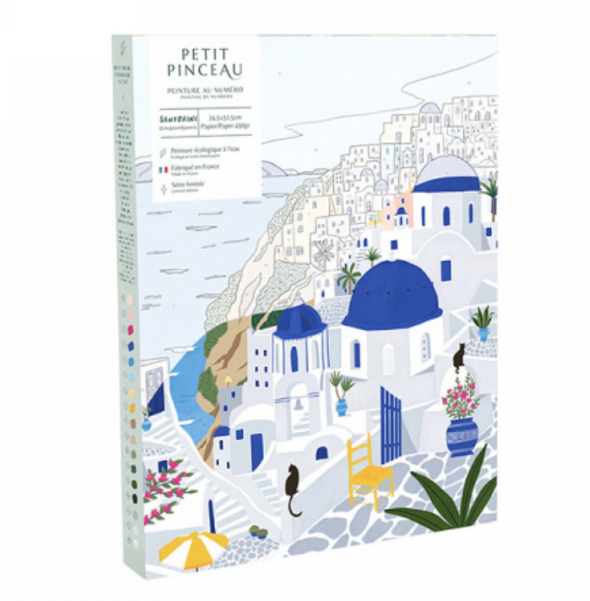 La Petite Epicerie Painting by Number Kit "SANTORINI" door Maja Tomljanovic 350g H33xW25.5xL3.5cm genummerde schilderijenset | Creatieve | Hobbyset | kinderen en volwassenen