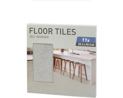 Zelfklevende vloertegels grijs - 30,5 x 30,5 cm - 22 stuks (2x11)