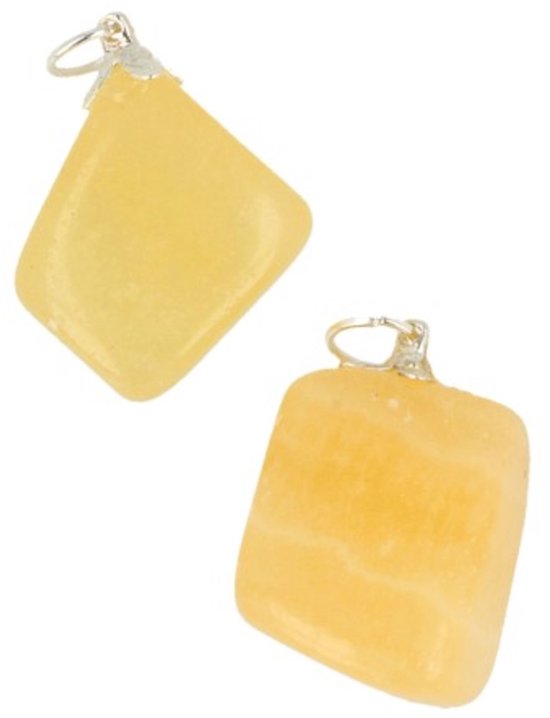 Edelsteen Hanger Calciet Geel (Geslepen)