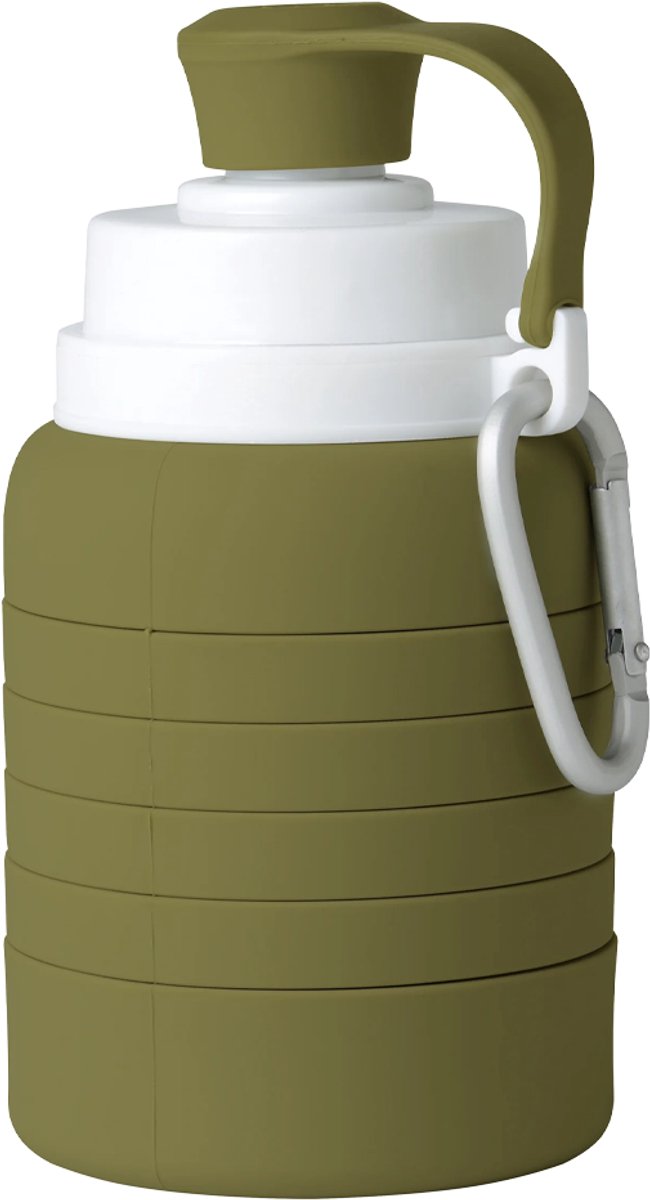 Mininor opvouwbare drinkbeker - 200–500 ml - mosgroen - BPA-vrij - anti-lek