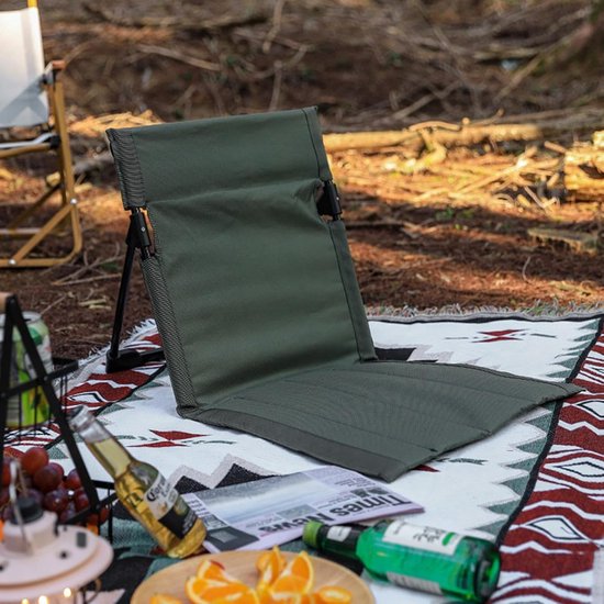 1 stuk - Vouwstoel - Opvouwbare strandstoel - Draagbare opvouwbare stoel - aluminium frame - met 600D Oxford-stof - voor ontspannen op reis, tuin, terras aan het zwembad - binnen- en buitenstoel - met draagtas - 68*39*40 cm - groen — afbeelding 3