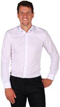 Hemd Heer Basic Lange Mouw - Wit - Maat M