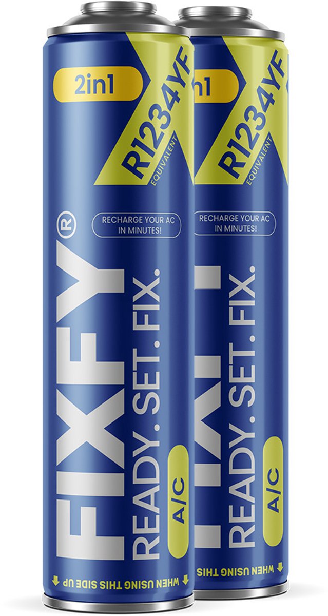 FIXFY 2in1 500ml airconditioning navulgas - 2x GROTE BUS +70% R1234yf